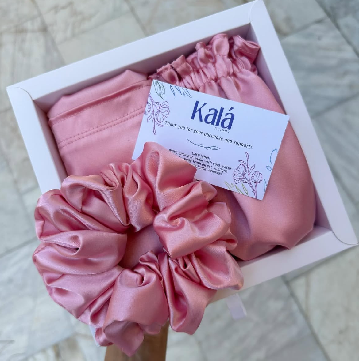 Trio Set – Pillowcase, Bonnet & Scrunchie